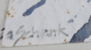 Niet of onleesbaar gesigneerd - Aquarel, Weggetje kopen? Bied vanaf 1!