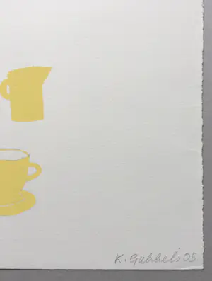 Klaas Gubbels - zeefdruk - ‘Geel Servies’ - 2005 kopen? Bied vanaf 285!