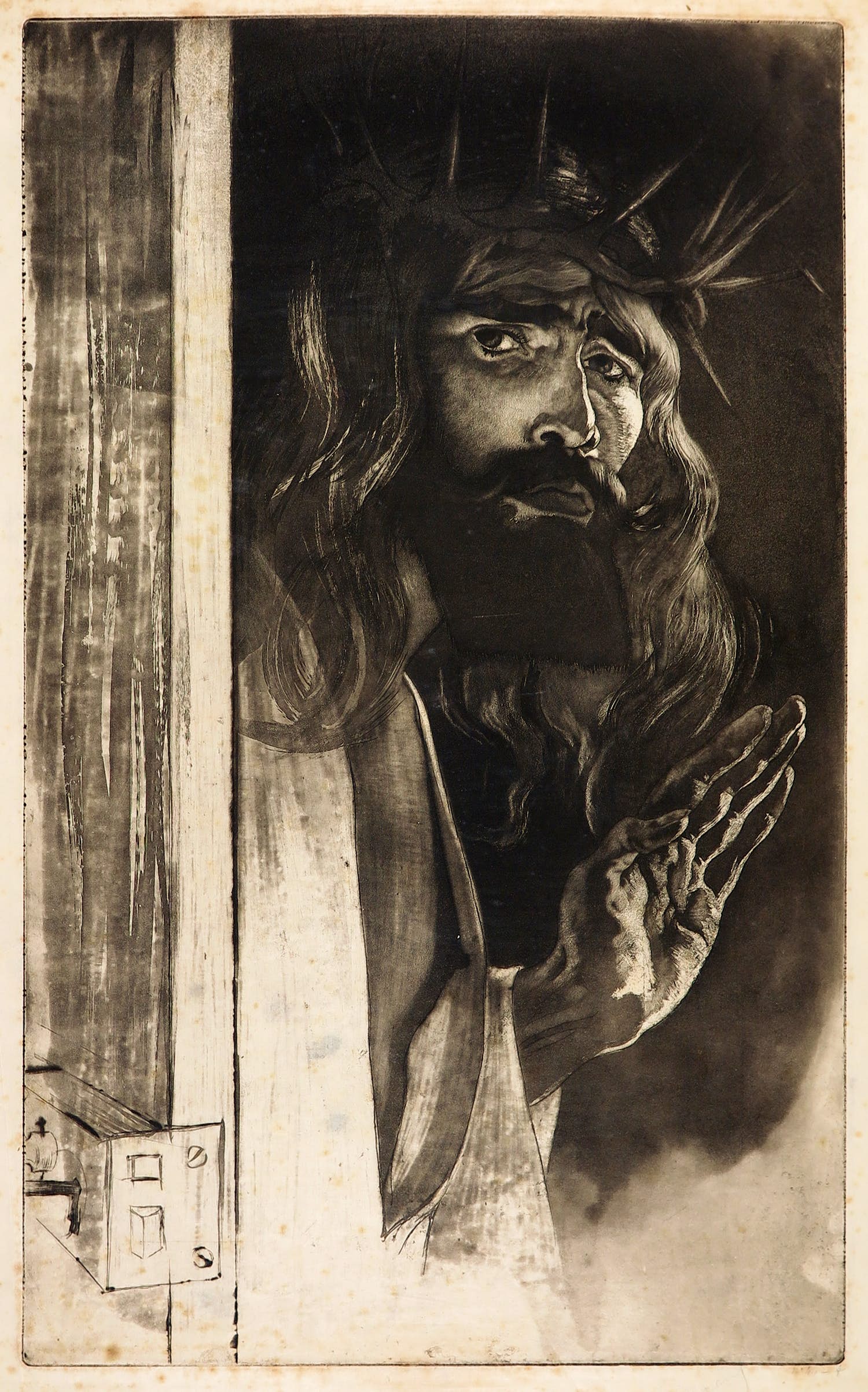 Louis Legrand - Ets op Japans papier, Le Christ (Zelfportret) kopen? Bied vanaf 1!