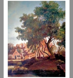 Niet of onleesbaar gesigneerd - Boerderij aan rivier kopen? Bied vanaf 1!