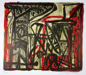 Theo Kuijpers - Litho, Zonder titel verkauft für € 35!
