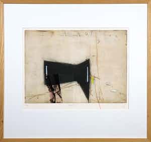 Javier Roz - Ets/aquatint en fotocollage, Pligues I - Ingelijst verkocht voor € 60!