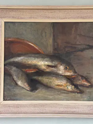 Jacoba Surie - Olieverf op doek - Visstilleven kopen? Bied vanaf 500!