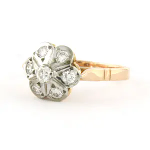 14k bicolour gouden ring met briljant geslepen diamant tot. 0.36ct – F/G - VS/SI kopen? Bied vanaf 510!