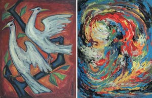 Klaas Pijlman - 2 Gouaches, “Vogels” en “Storm” – 1961 kopen? Bied vanaf 1!