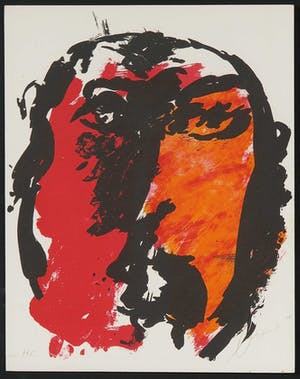 Eugene Brands - Litho, Face - Ingelijst kopen? Bied vanaf 1!