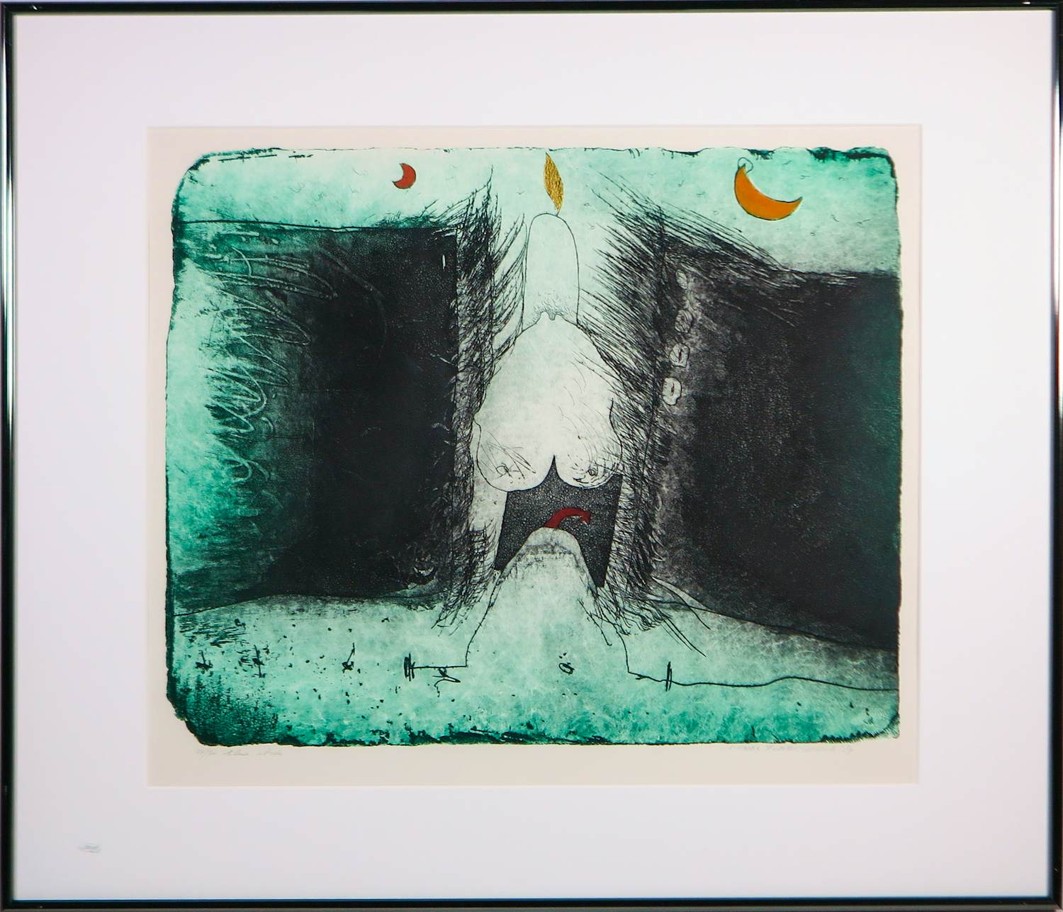 Michel van Overbeeke - Kleurets op papier, Zonder titel - Ingelijst kopen? Bied vanaf 80!