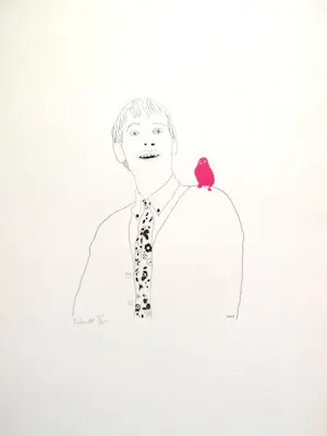 Jacob Zekveld - Rood vogeltje op schouder kopen? Bied vanaf 75!