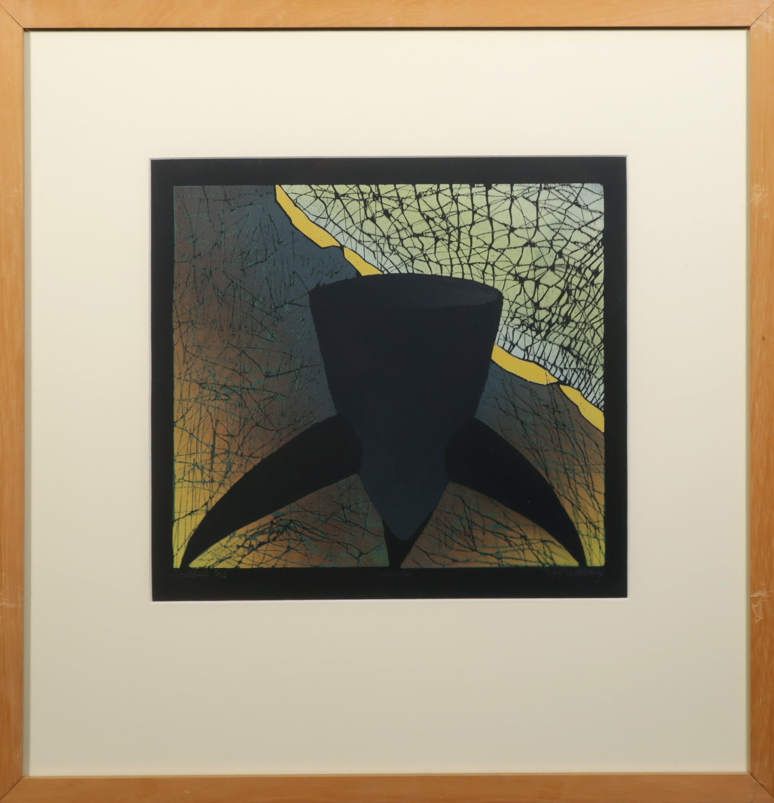 Antje Veldstra - Houtdruk, Nachtwake - Ingelijst kopen? Bied vanaf 1!