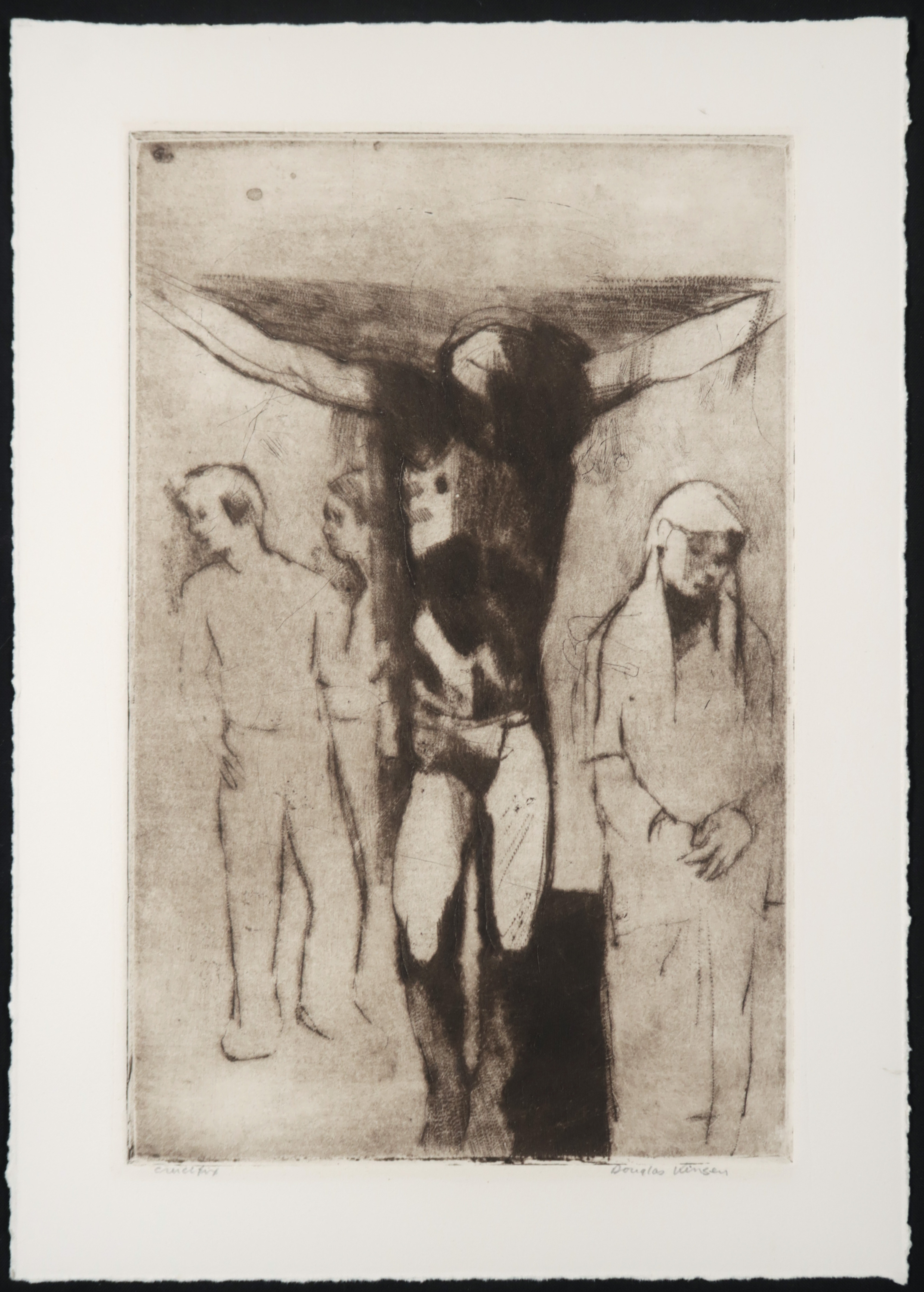 Niet of onleesbaar gesigneerd - Ets, Crucifix kopen? Bied vanaf 1!