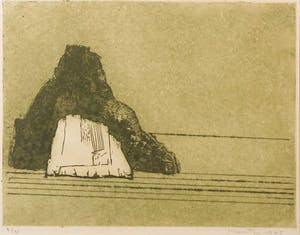 Jan Montyn - Ets, Steenlandschap - Ingelijst kopen? Bied vanaf 90!