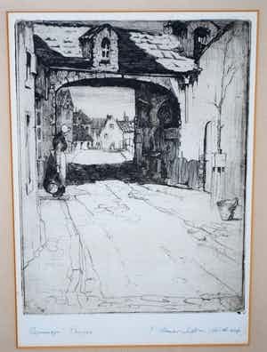 Thomas Bonar Lyon - Begijnhof Brugge - ets verkocht voor € 65!