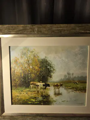 Cor Bouter - Landschap met koeien kopen? Bied vanaf 350!