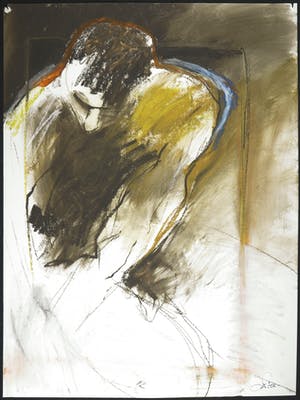 Franscz Witte - Krijttekening, Figuurstudie man kopen? Bied vanaf 1!