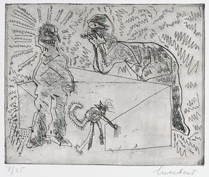 Lucebert - Ets, Zonder titel kopen? Bied vanaf 120!