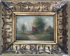 Niet of onleesbaar gesigneerd - P. Plaetinck - Vlaams platteland met boerderij kaufen? Bieten Sie von 1!