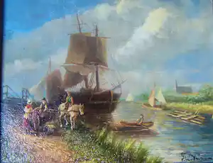 Johannes Wouterus van Trirum - Oud Hollands Tafereeel verkauft für € 45!
