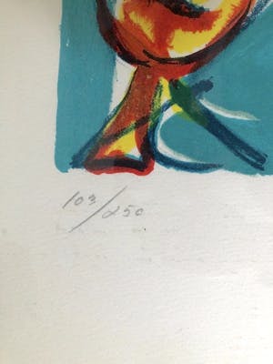 Carl-Henning Pedersen - Figuren - Lithografie, Ingelijst (Groot) kopen? Bied vanaf 275!