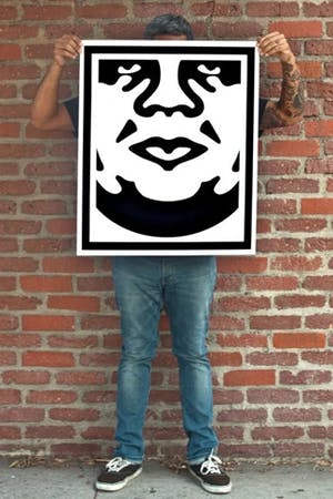 Shepard Fairey - OBEY GIANT FACE White (bottom) kopen? Bied vanaf 40!