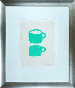 Klaas Gubbels - Groene kopjes - Nieuw ingelijst! verkocht voor € 450!