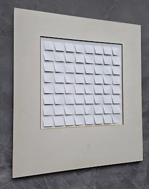 Henk van der Plas - bijzondere jaren 60 ZERO-ART constructivistische karton collage (vaag)gesigneerd kopen? Bied vanaf 181!