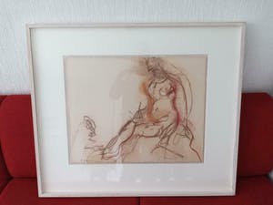 Ger Lataster - Batseba (1991) - Houtskool op papier (groot) kopen? Bied vanaf 450!