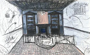 Niet of onleesbaar gesigneerd - Gemengde techniek op papier, Zonder titel (Groot) kopen? Bied vanaf 1!