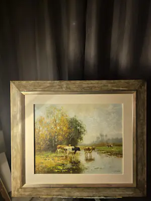 Cor Bouter - Landschap met koeien kopen? Bied vanaf 350!