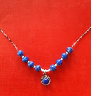 Curiosa - Zilveren ketting met lapis lazuli hanger kopen? Bied vanaf 1!