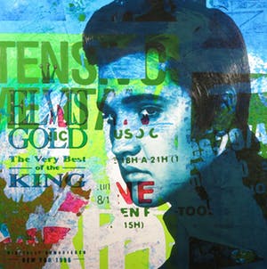 Karin Vermeer - Gemengde techniek op doek, Elvis (Groot) kopen? Bied vanaf 40!