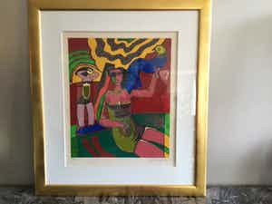 Corneille - Femme et l’oiseau. verkocht voor € 200!