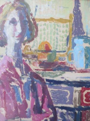 Cornelis Kievit - (1916-1966) Interieur 1960 kopen? Bied vanaf 167!