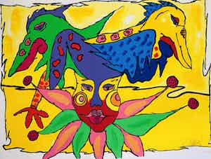 Patty Harpenau - zonder titel (groot) verkocht voor € 85!