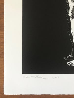 Stijn Peeters - Linosnede - Handen Omhoog - 2006 - 15/20 kopen? Bied vanaf 45!