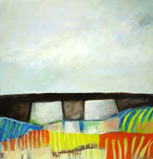 Philip Vencken - Olieverf op doek, Landscape I verkocht voor € 100!