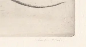 Charles Donker - handgesigneerde ets | 'Dode muis II' | 1970 kopen? Bied vanaf 350!