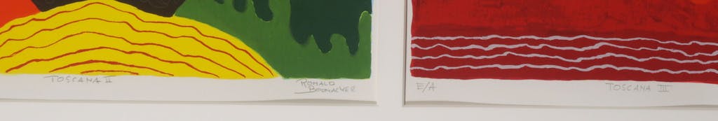 Ronald Boonacker - Ronald Boonacker: Zeefdruk 3-luik, Toscana - Ingelijst (Groot) kopen? Bied vanaf 100!
