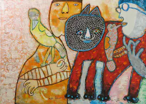 Shahid Parvez - Zeefdruk, Make Friends.. - Ingelijst kopen? Bied vanaf 100!