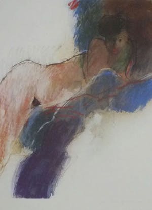 Jan Peter van Opheusden - Liggend naakt - steendruk kopen? Bied vanaf 1!