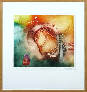 Ad Arma - Kleurenets, Tijd is een gedachte - Ingelijst verkocht voor € 50!