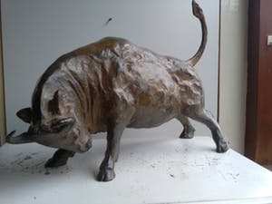 Pierre Chenet - Stier in brons getekend kopen? Bied vanaf 275!