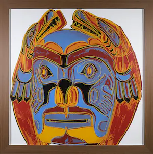 Andy Warhol - Northwest Coast Mask uit de serie Cowboys & Indians - Ingelijst kaufen? Bieten Sie von 1!