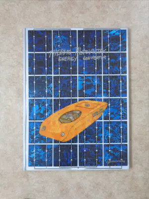 Panamarenko - THERMO PHOTOVOLTAIC ERNERGY CONVERTOR / KUNSTFARDE / 72x53cm / DECORATIEF kopen? Bied vanaf 1!