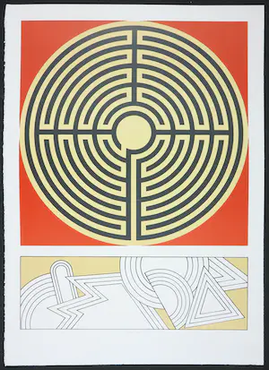 Lucio del Pezzo - Litho, Geometrische compositie kopen? Bied vanaf 1!