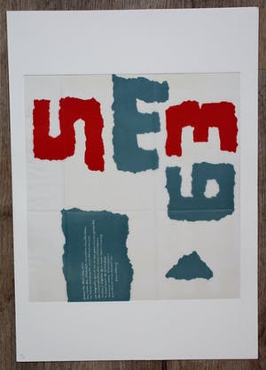 Willem Sandberg - Zeefdruk - 1963 kopen? Bied vanaf 55!