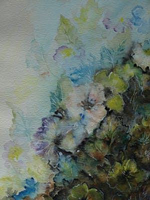 Niet of onleesbaar gesigneerd - Ingelijste aquarel , Bloemstilleven – 1959 kopen? Bied vanaf 1!