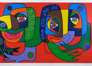 Marianne Naerebout - Zeefdruk, Sea Lovers - Ingelijst kopen? Bied vanaf 80!