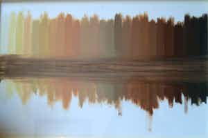 Roy Villevoye - Horizon met verticaal verlopende banen verkocht voor € 35!