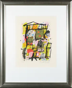 Kees Salentijn - Zeefdruk, Zonder titel - Ingelijst kopen? Bied vanaf 35!