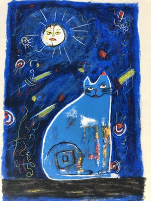Franz Lauter - Cat in blue kopen? Bied vanaf 65!